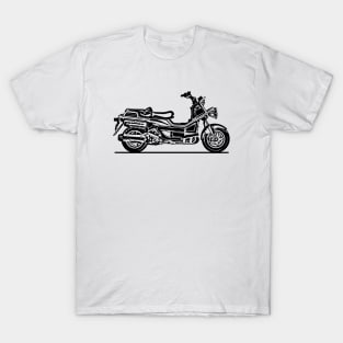 Big Ruckus Motorcycle Sketch Art T-Shirt